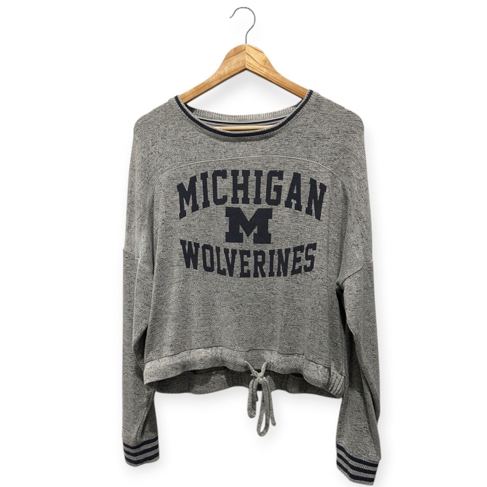Concepts Sport Michigan Wolverines Top Gray Large